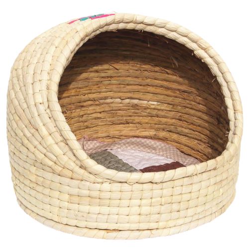 Panier Osier Chat Artisanal Grand En