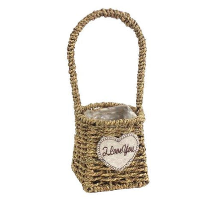 Petit Panier Osier Pour Mariage Trapèze En