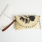 Pochette Osier Doré Noir Sac En Osier