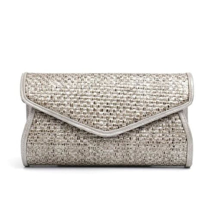 Pochette Osier Mariage Gris Sac En Osier