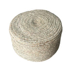 Pouf Rotin Blanc