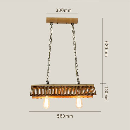 Lustre Bambou Toit Luminaire