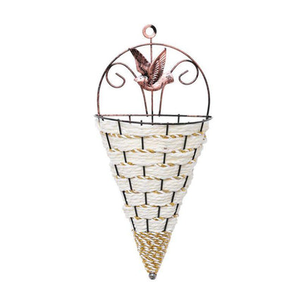 Cache-Pot Fleur Osier Blanc Cache-Pot
