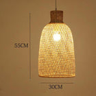 Suspension Bambou Restaurant 30X55Cm Luminaire