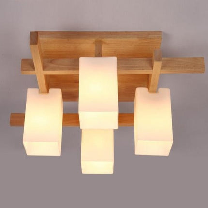 Plafonnier Bambou Spot 4 Lampes Luminaire