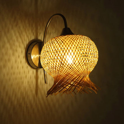 Lampe Bambou Chou Vers Le Bas Luminaire