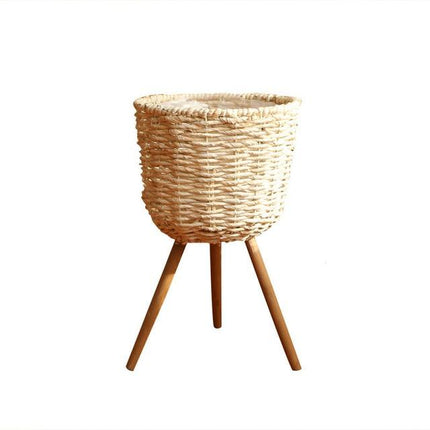 Cache-Pot Osier Sur-Pieds Petit Cache-Pot En