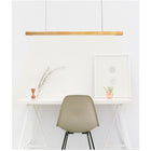 Suspension Bambou Bois Fin Clair / Long 80Cm Luminaire