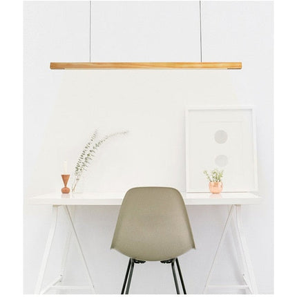 Suspension Bambou Bois Fin Clair / Long 80Cm Luminaire
