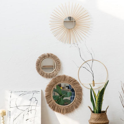 Miroir Avec Osier Petit