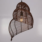 Suspension Bambou Coquillage Sombre / 25Cm X 35Cm Luminaire