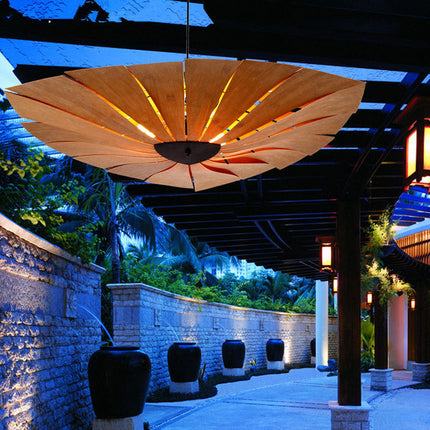 Suspension Bambou Fleur 40Cm Luminaire