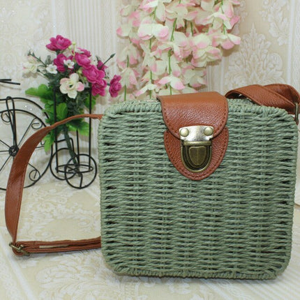Sac Bambou Praliné Vert