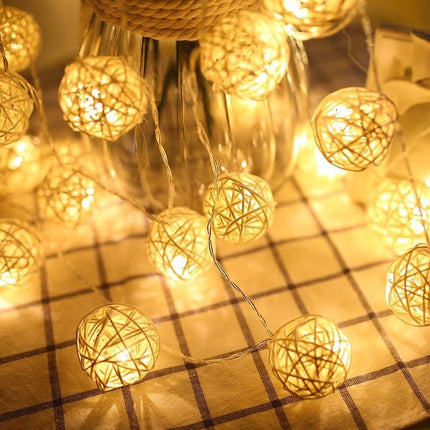 Guirlande Lumineuse Boules Osier Décorations Mariage En