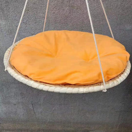 Panier Suspendu En Osier Pour Chat Orange
