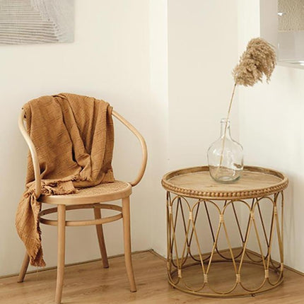 Table Basse Bois Et Osier