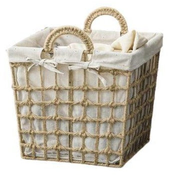 Panier À Linge En Osier Taupe Moyen