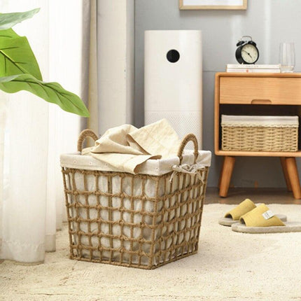 Panier À Linge En Osier Taupe