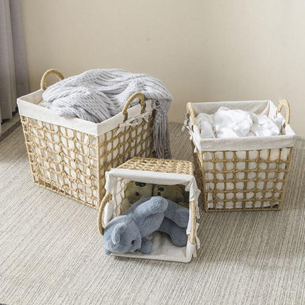 Panier À Linge En Osier Taupe