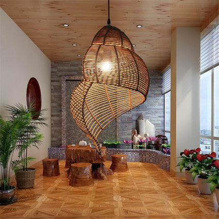 Lampe Osier Coquillage Luminaire