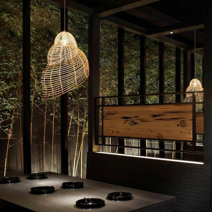 Lampe Osier Coquillage Luminaire