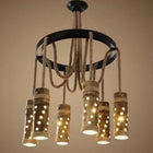 Lustre Bambou Chandelle Luminaire