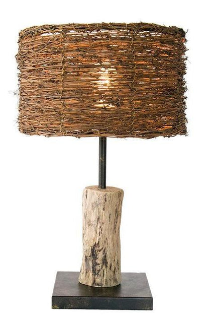 Lampe À Poser Rotin Osier Vertical Luminaire