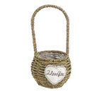 Petit Panier Osier Pour Mariage Rond En