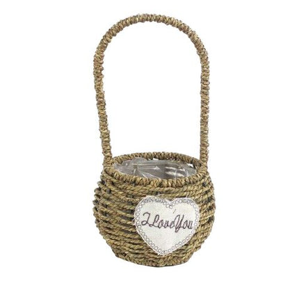 Petit Panier Osier Pour Mariage Rond En