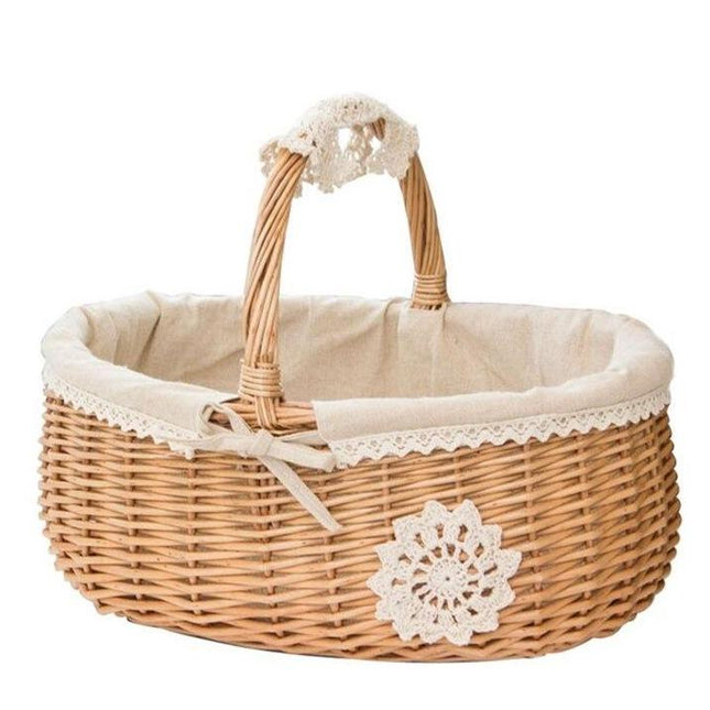 Grand Panier En Osier Pour Mariage