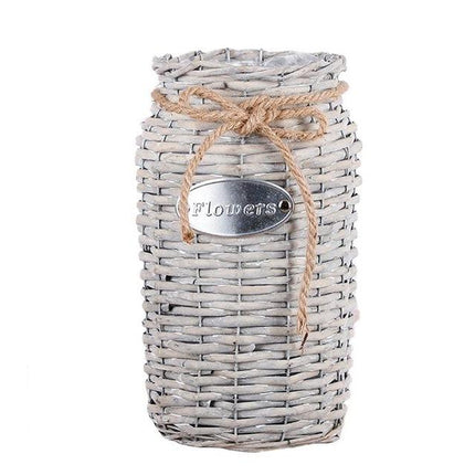 Pot Cache-Pot Osier Gris Cache-Pot En