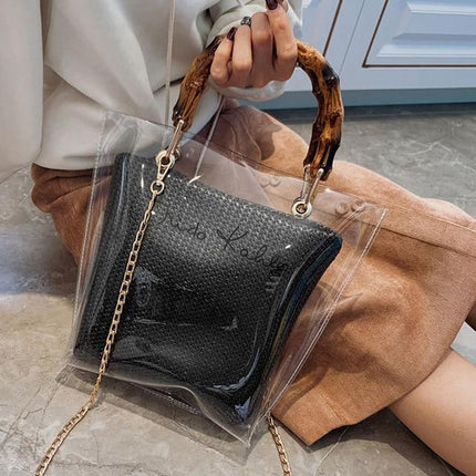 Sac En Osier Mode Noir