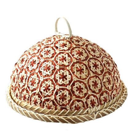 Panier En Osier Rond Avec Couvercle Rouge Rond Osier