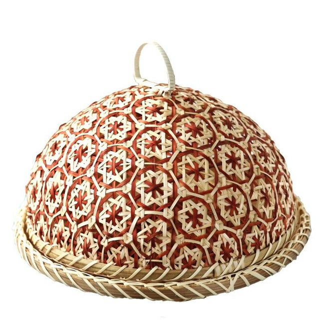 Panier En Osier Rond Avec Couvercle Rouge Rond Osier