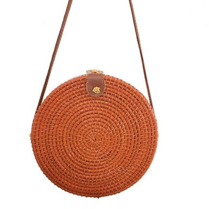 Sac Rond Osier Coloré Orange Sacs En