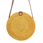 Sac Rond Osier Coloré Jaune Sacs En