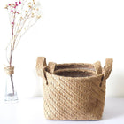 Petit Panier Osier Avec Anses Marron /