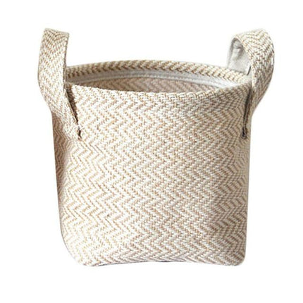 Petit Panier Osier Avec Anses Beige /