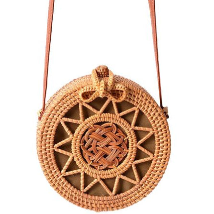 Sac Bandoulière Rond En Osier