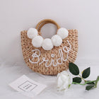 Sac En Osier Bride Blanc