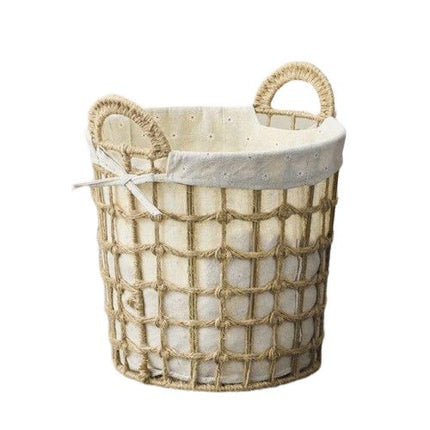 Panier À Linge En Osier Naturel Rond Moyen