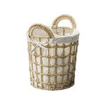 Panier À Linge En Osier Naturel Rond Petit