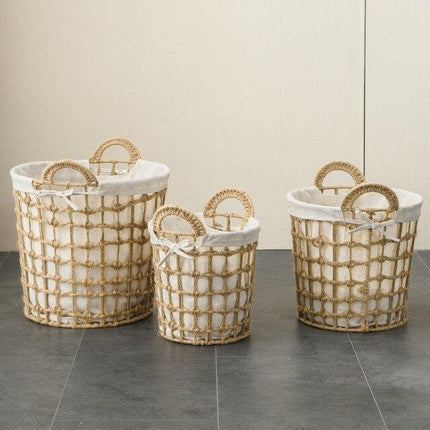 Panier À Linge En Osier Naturel Rond