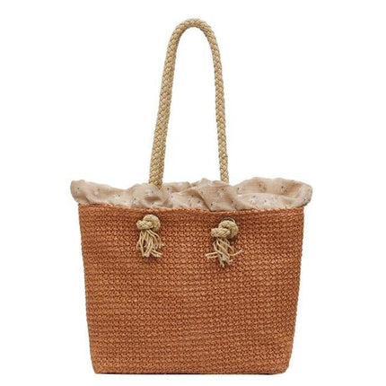Sac En Osier Tendance Marron