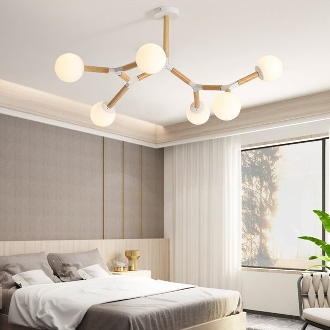 Lustre Bambou Branchement Luminaire