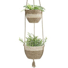Cache-Pot Osier Suspendu Blanc Cache-Pot En