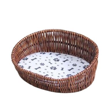 Coussin Panier Osier Chat En