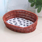 Coussin Panier Osier Chat Rouge / Petit En