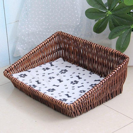 Panier À Chat Osier Brun / Petit En