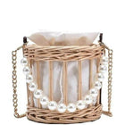 Sac Rond Osier Perles En